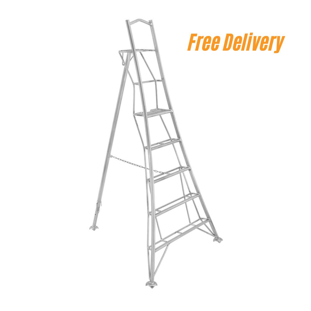 Henchman Gwf M Ft Platform Tripod Ladder Adjustable Leg