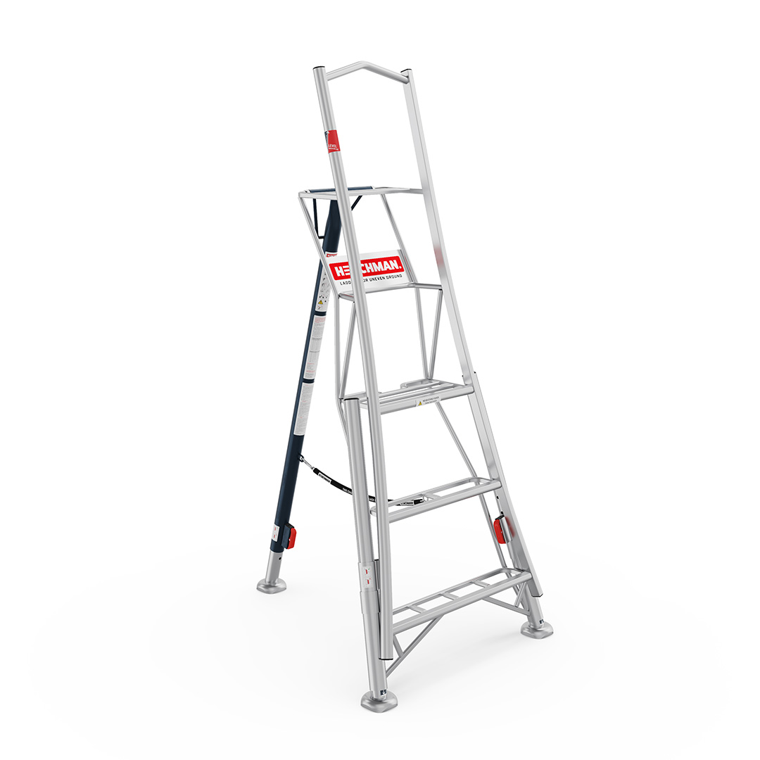 Henchman HMT180.3 1.8m (6ft) Platform Tripod Ladder 3 Adjustable Legs -  MowersUK