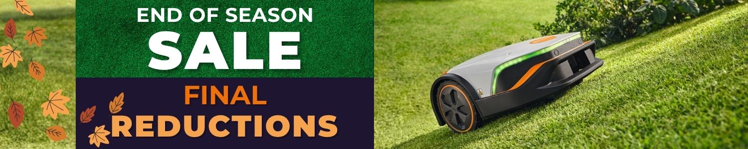 MowersUK End of Season Sale final reductions robotic mower banner