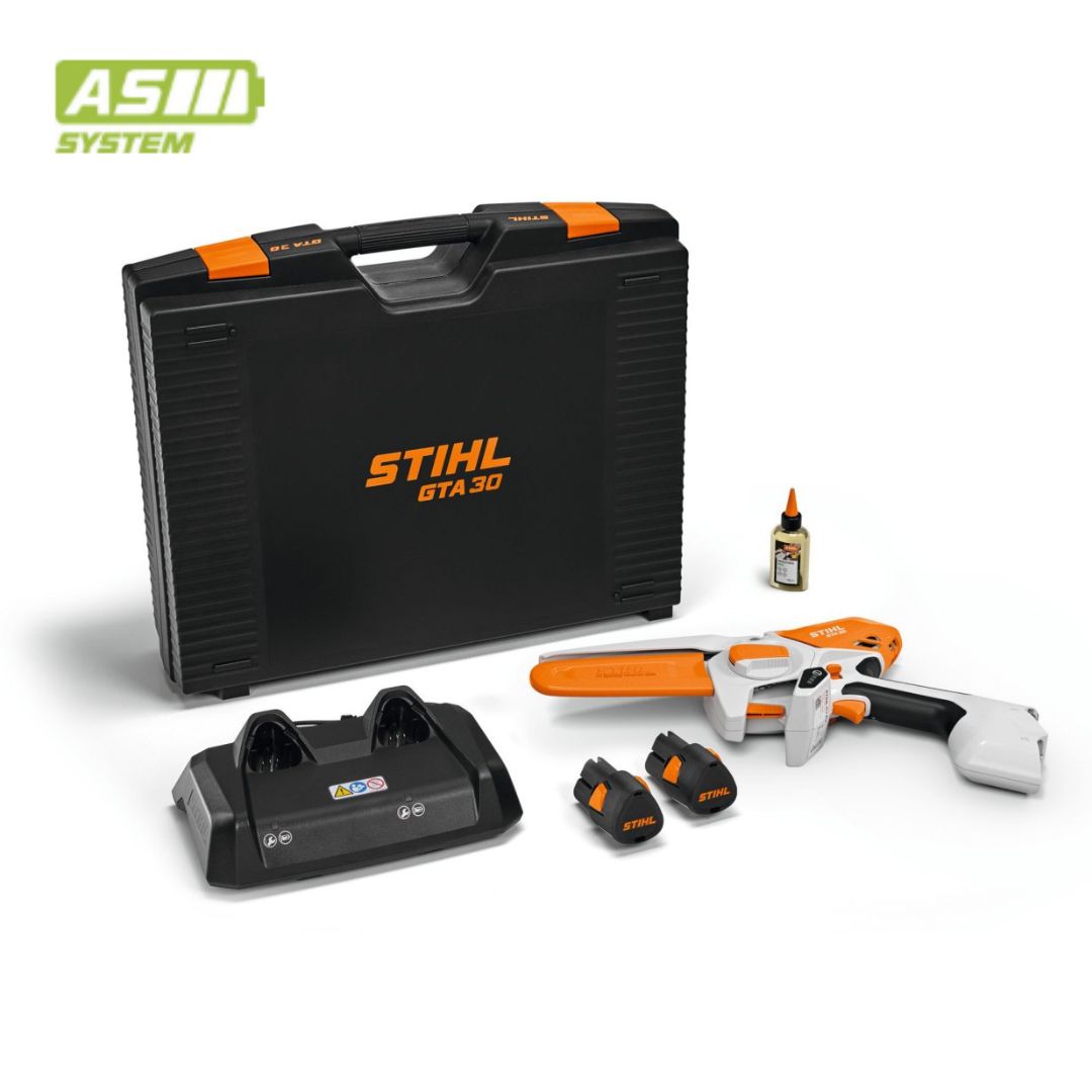 Stihl GTA 30 Cordless Pruner Kit with 2 AS 2 batteries, AL 5-2 charger and storage case