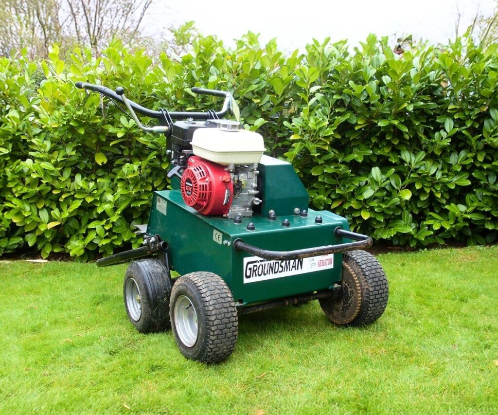 Groundsman aerator in garden