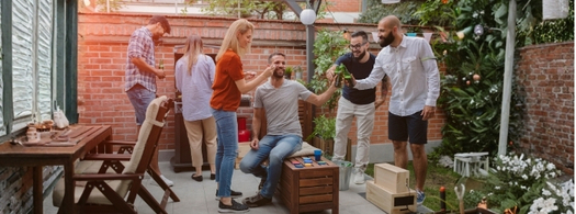 Group of Friends having a Summer BBQ